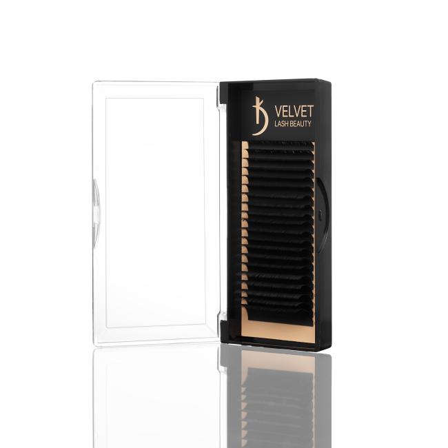 Вії для нарощування Velvet Lash Beauty 0.10 D Mix (20 рядів, довжина 6-15)